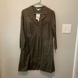 CAbi Green Long Sleeve Dress / Tunic Size M